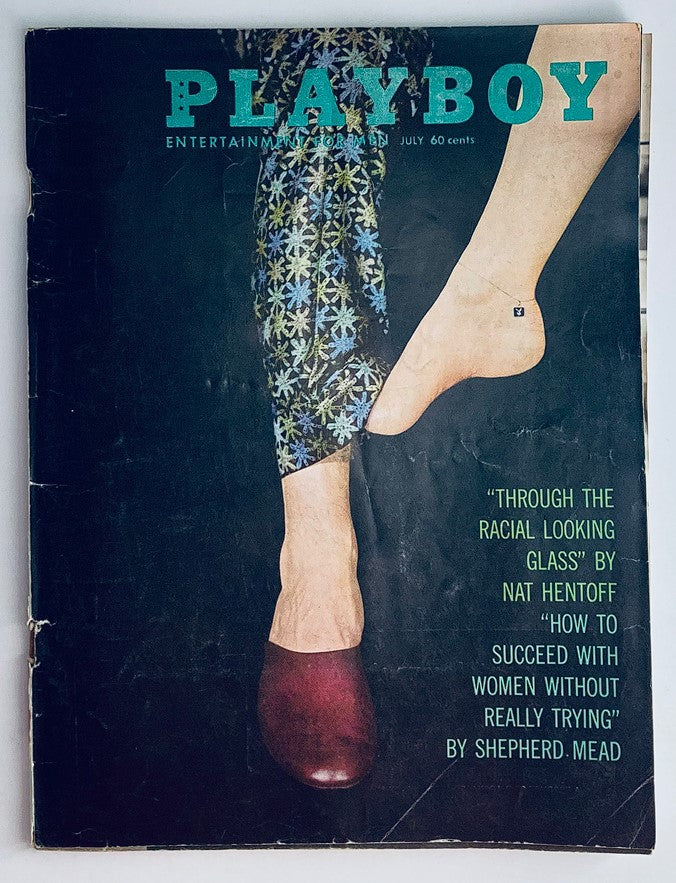 VTG Playboy Magazine July 1962 cover featuring Unne Terjesen, showcasing artistic photography and vintage design elements, perfect for collectors and nostalgia enthusiasts.
