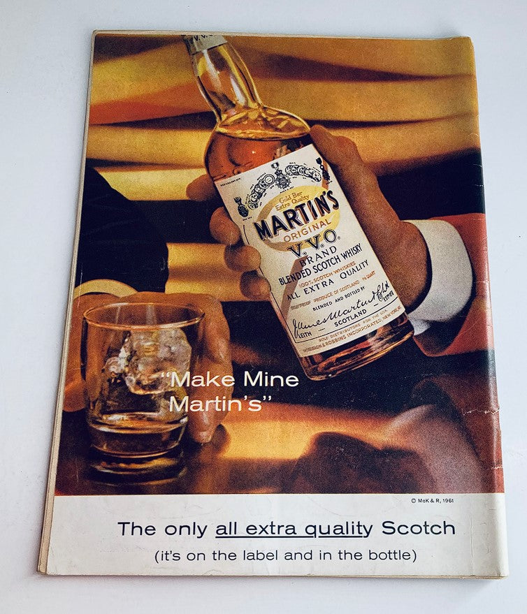 VTG Playboy Magazine July 1962 advertisement for Martin's blended Scotch whisky, emphasizing the brand's quality and sophistication.