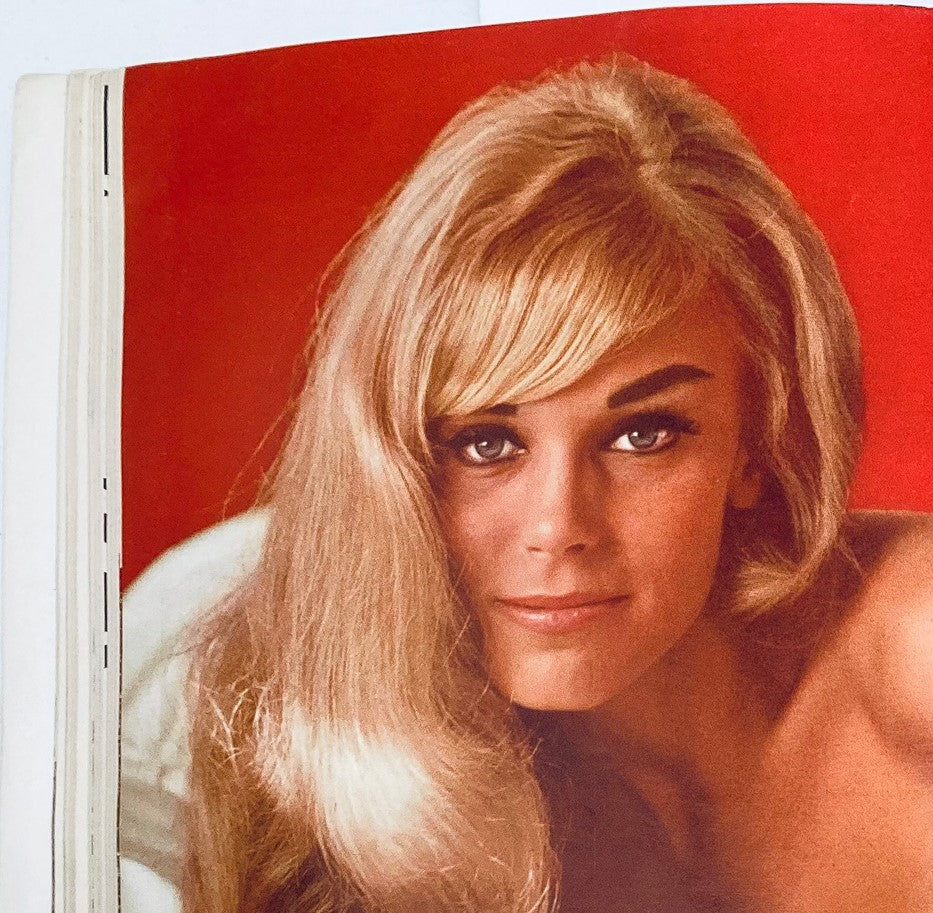 Vintage Playboy Magazine June 1963 featuring centerfold model Connie Mason with long blonde hair and striking blue eyes, capturing the essence of the sixties.