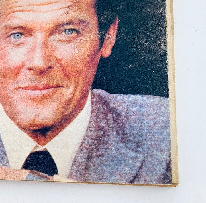 Close-up of the Vintage Television magazine cover showcasing Roger Moore, The Detroit News, November 22-28, 1981.