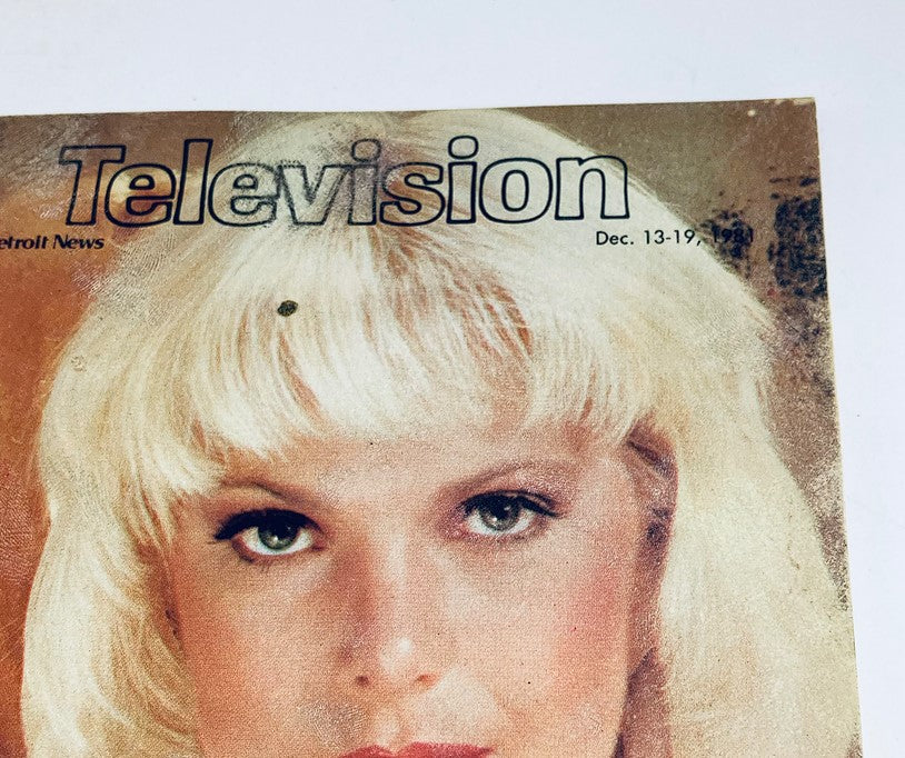 Close-up of the vintage magazine cover 'The Detroit News Magazine' from December 13, 1981, highlighting actress Ann Jillian, showcasing retro television culture.