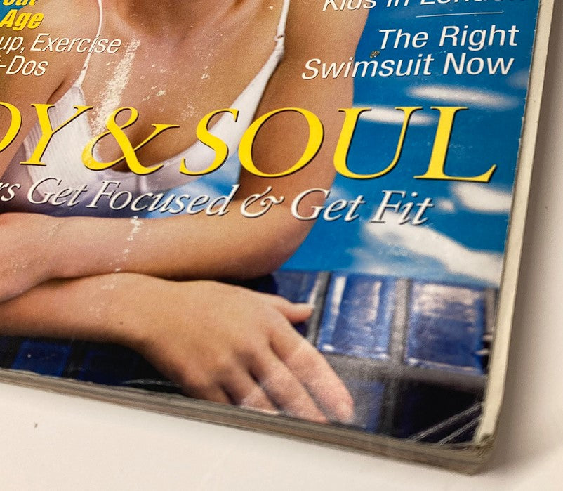 Detailed look at InStyle Magazine June 1998 cover illustrating the section 'BODY & SOUL: How the Stars Get Focused & Get Fit' with Gillian Anderson.
