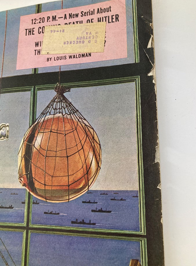 Close-up of The Saturday Evening Post August 26 1944 Convoy Cover highlighting the intricate design details and vintage elements created by John Atherton.