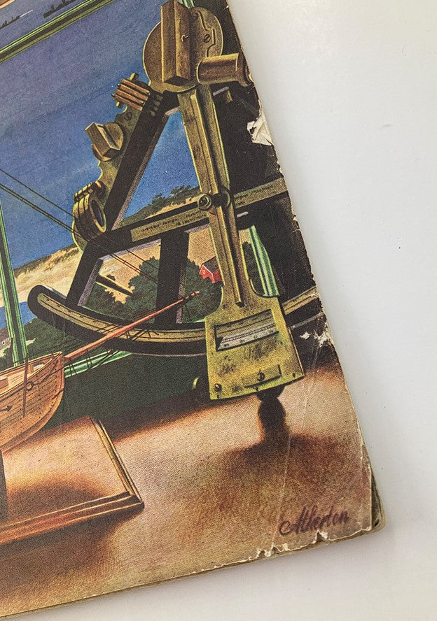 Detail view of The Saturday Evening Post August 26 1944 Convoy Cover showing the artist's signature and craftsmanship of John Atherton in vintage style.