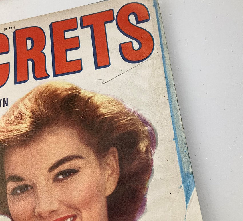 Close-up of the cover of VTG Secrets Magazine March 1960, showcasing the title 'My Steady Sought Revenge' and the magazine's vintage typography.