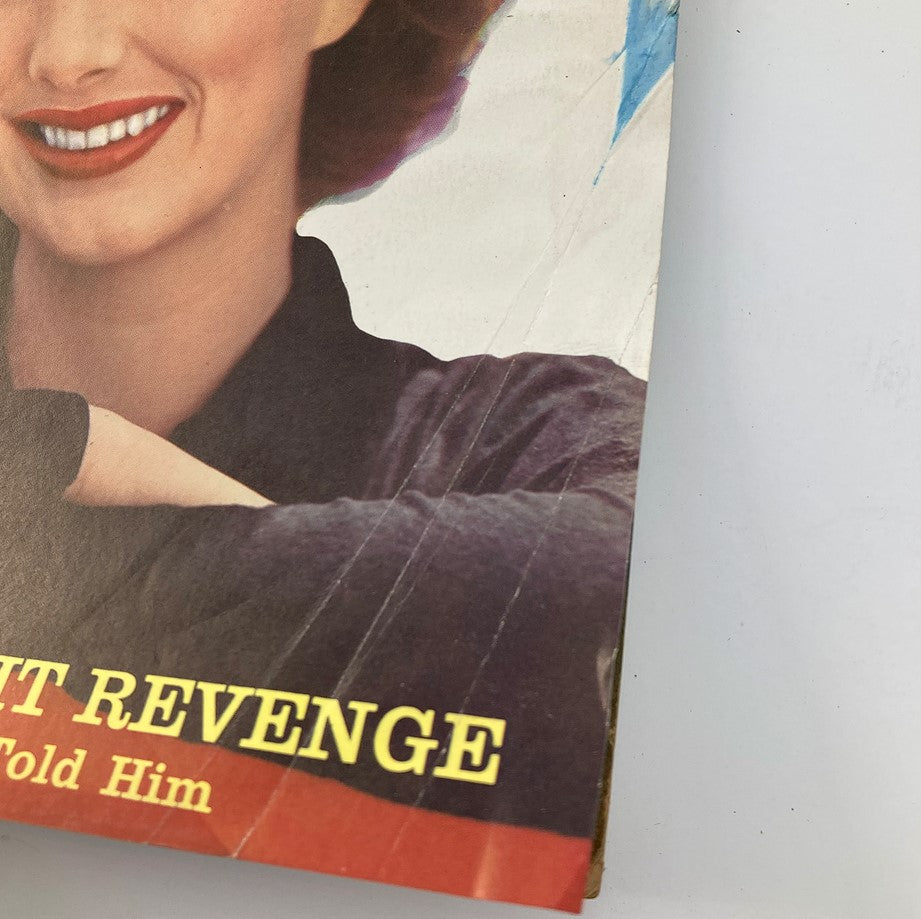 Cover of VTG Secrets Magazine March 1960 featuring the title 'My Steady Sought Revenge' and a smiling woman with red lips and wavy hair.
