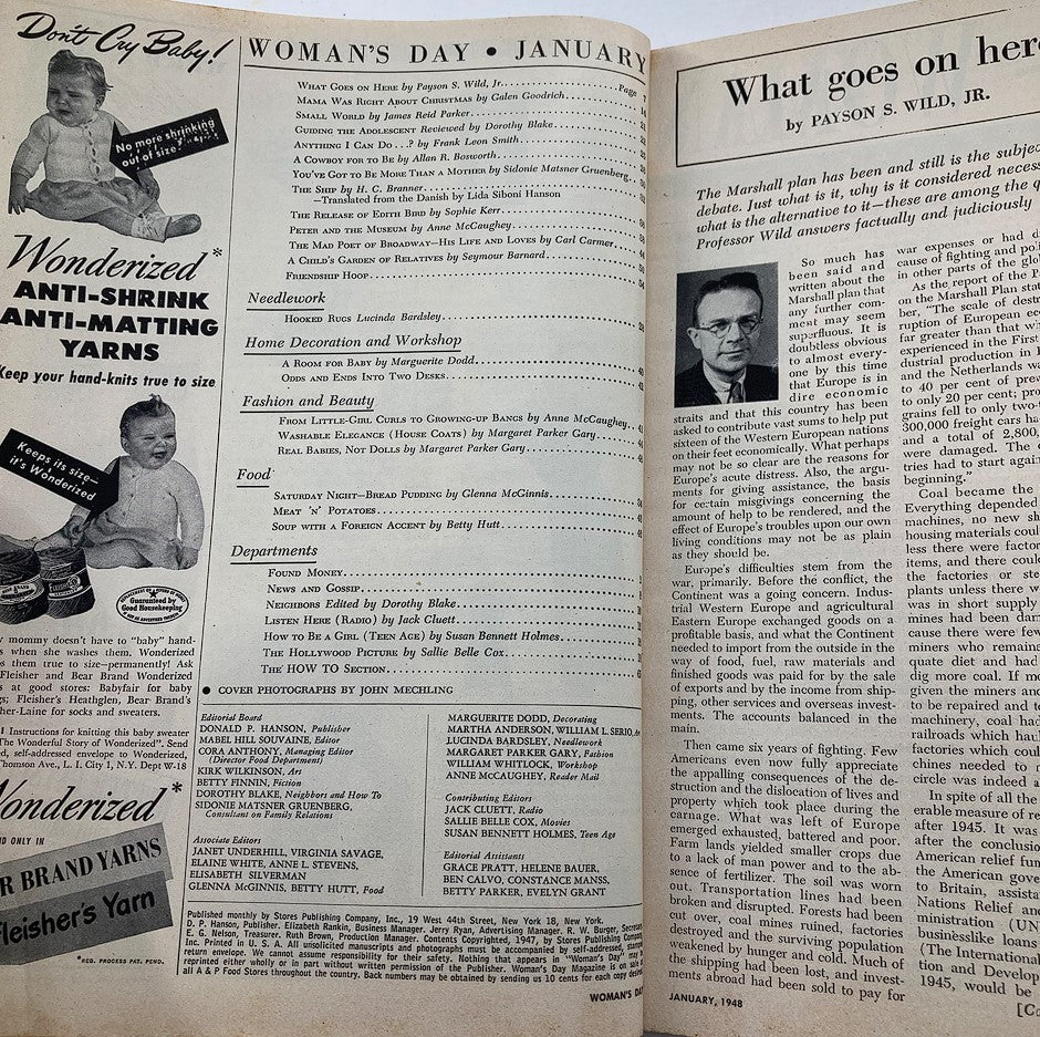 Vintage Woman's Day Magazine January 1948 Mama Was Right About Christmas No Label