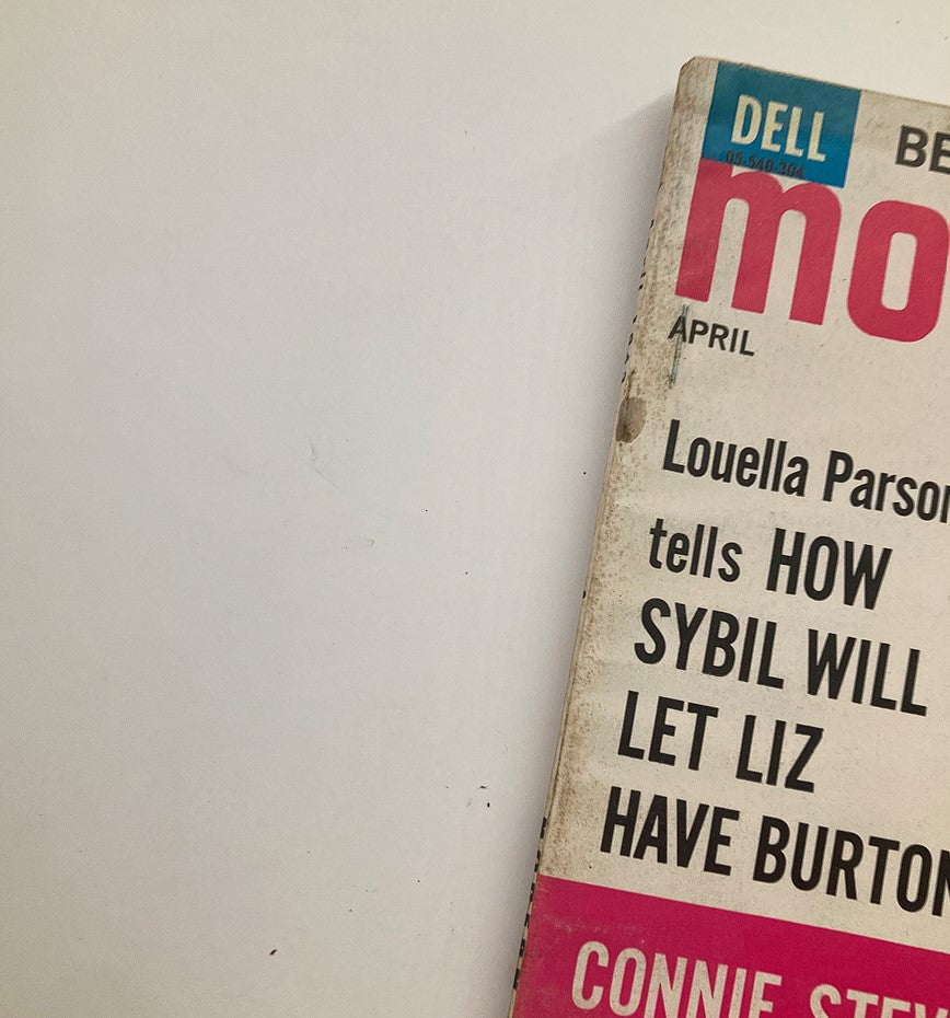 Close-up of the cover of Modern Screen Magazine April 1963, featuring notable names and beauty tips, showcasing its vintage aesthetic.