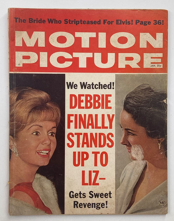 Front cover of VTG Motion Picture Magazine January 1965 Vol 54 #648 featuring Debbie Reynolds with the headline: 'Debbie Finally Stands Up to Liz - Gets Sweet Revenge!'