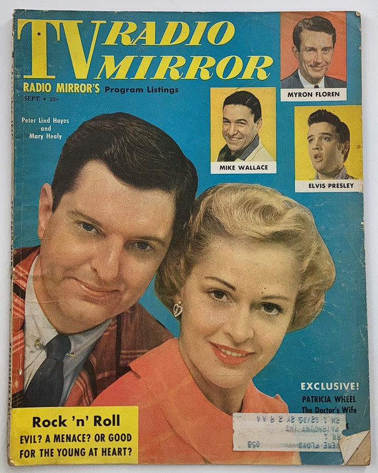 VTG TV Radio Mirror Magazine September 1956 featuring Peter Lind Hayes and Mary Healy on the cover, showcasing mid-century entertainment culture.