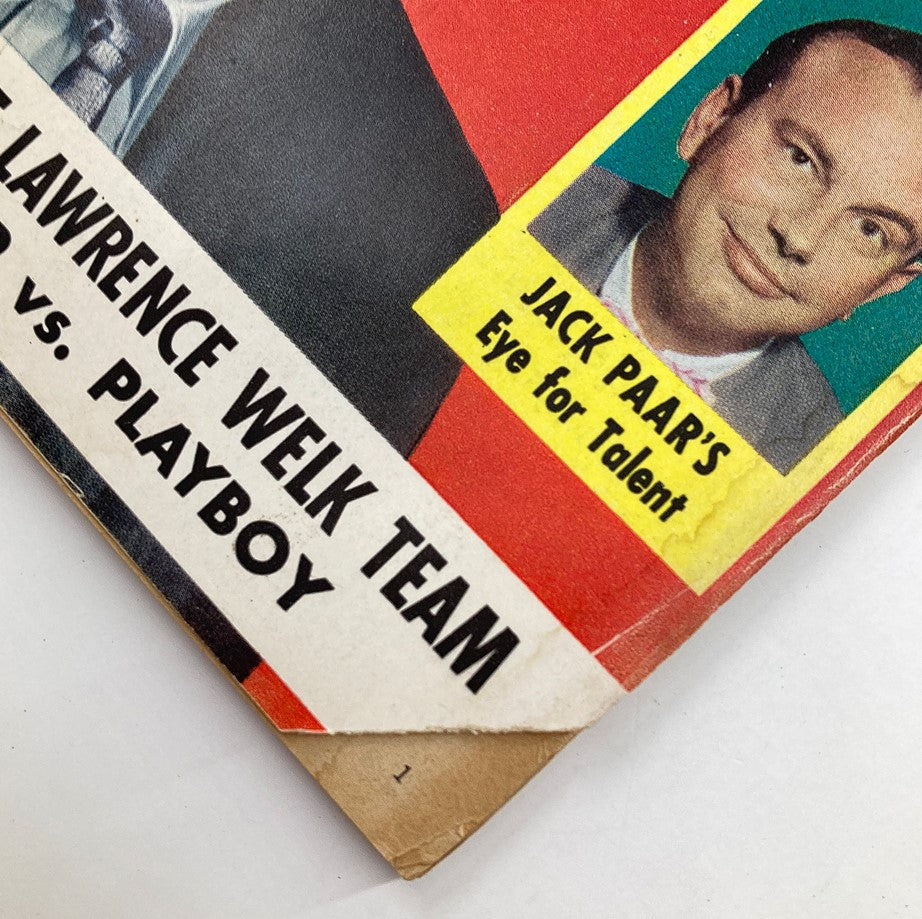 Close-up of the March 1958 TV Radio Mirror Magazine featuring a portrait of Lawrence Welk with text highlighting Jack Paar's 'Eye for Talent' segment.
