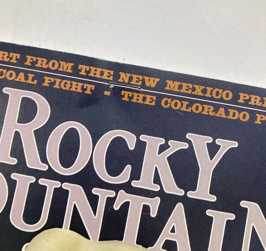 Close-up of the Rocky Mountain Magazine May 1980 issue highlighting the title and featured articles about John Wayne, the Last Western Hero.