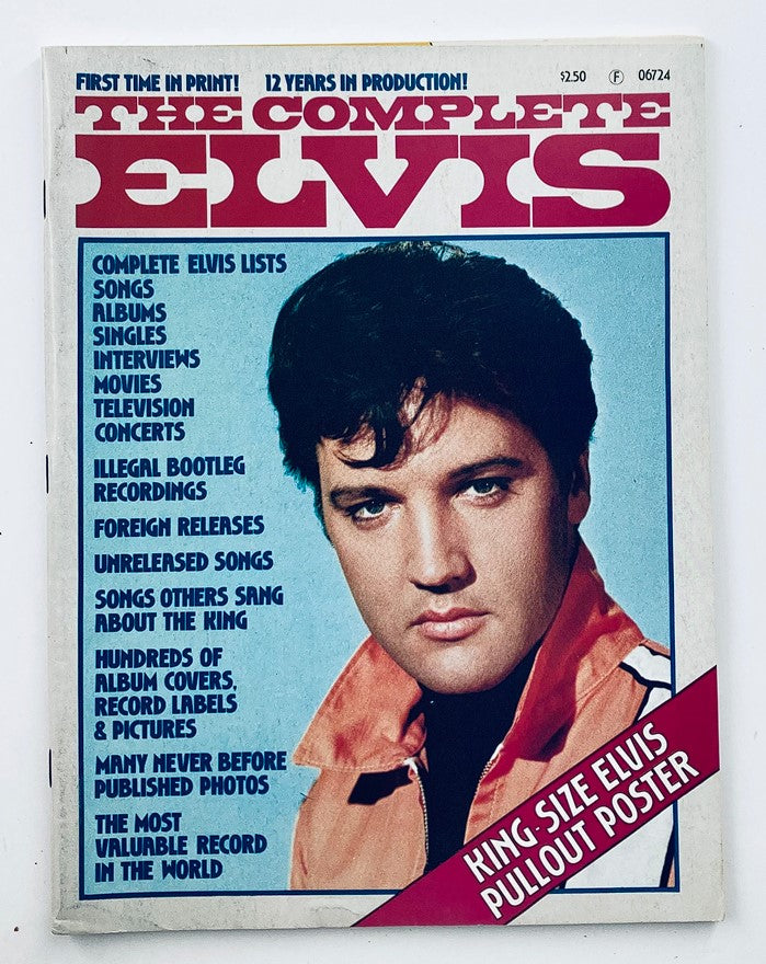 Vintage 1977 The Complete Elvis Presley Magazine w Poster No Label