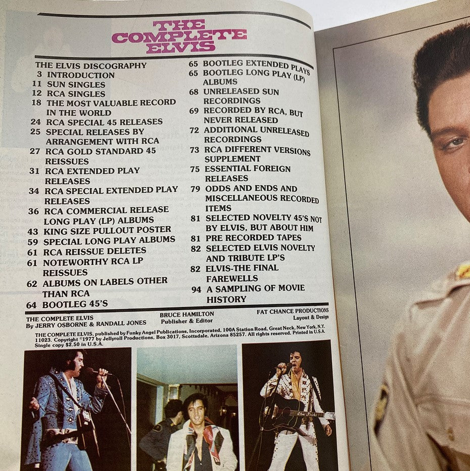 Vintage 1977 The Complete Elvis Presley Magazine w Poster No Label