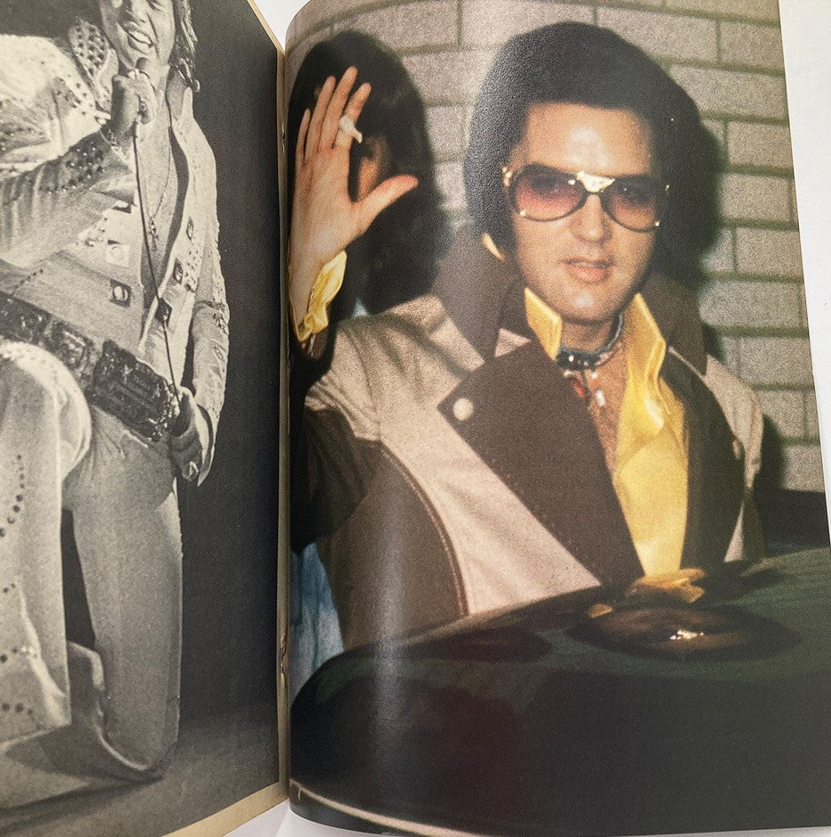 Interior page of VTG Photoplay Magazine Fall 1981 showing Elvis Presley on stage, waving to fans, and capturing his charismatic performance style.