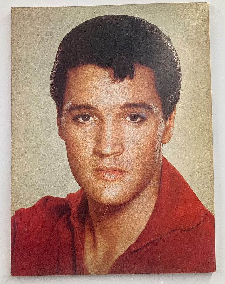 Back cover of VTG Photoplay Magazine Fall 1981, featuring a color portrait of Elvis Presley, highlighting his iconic style and image.