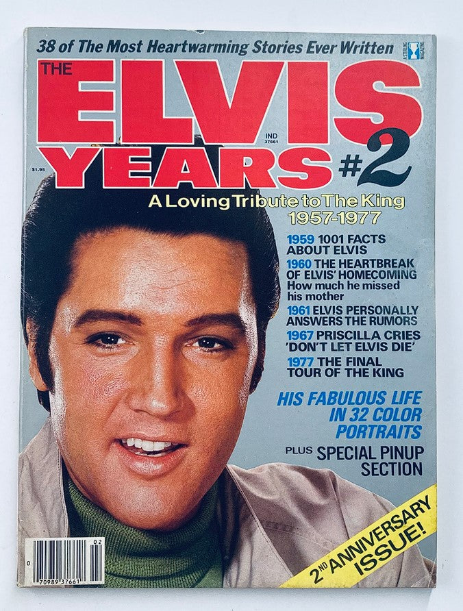 Cover of VTG Sterling Magazine 1979 No. 2: The Elvis Presley Years featuring a close-up image of Elvis Presley, highlighted as a loving tribute to The King with details about his life and career.