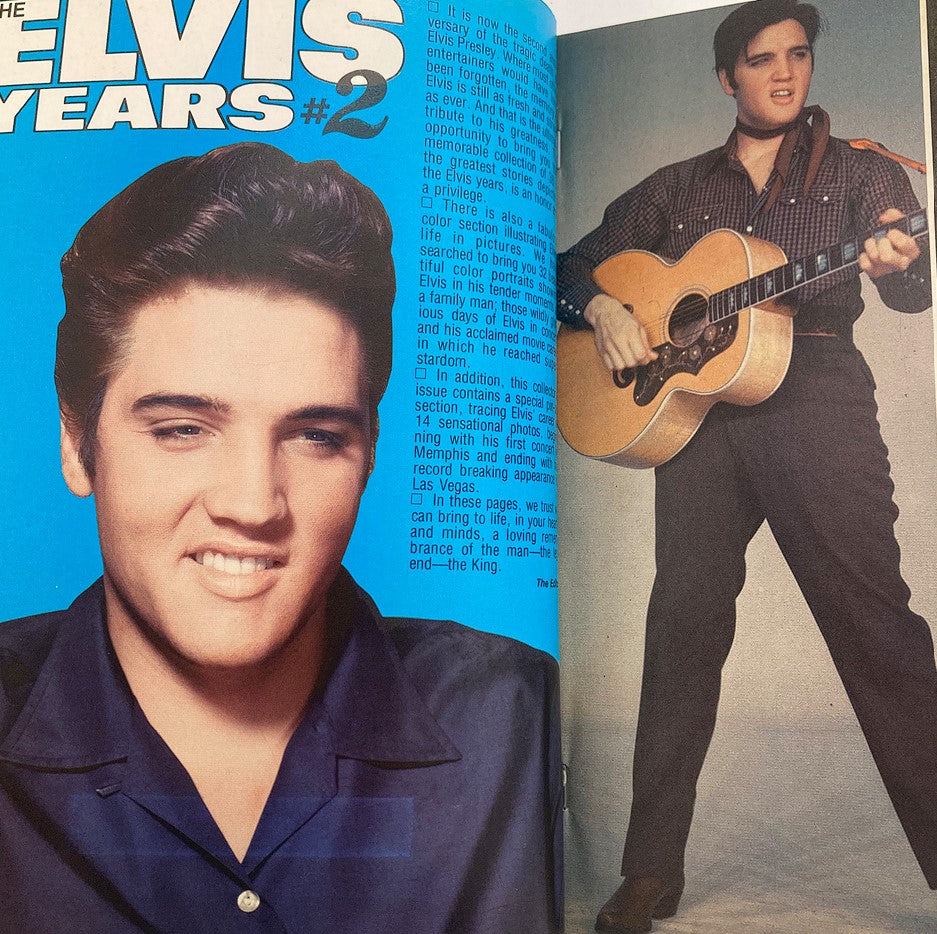 Cover of VTG Sterling Magazine 1979 No. 2 The Elvis Presley Years featuring Elvis Presley with a blue background and a headline about the Elvis years.