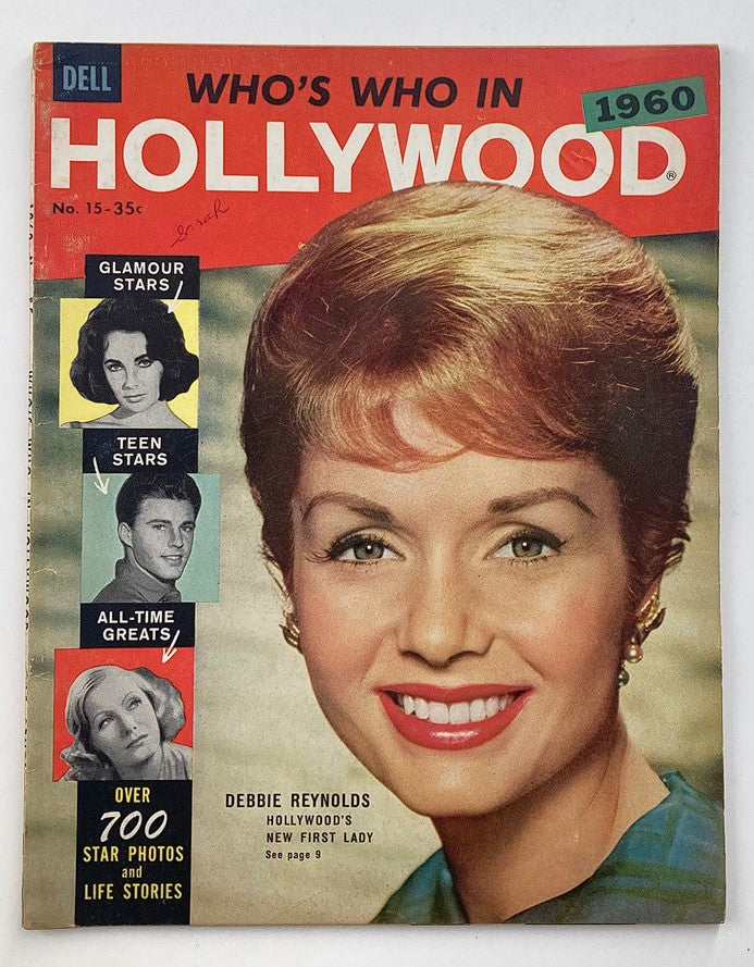 Cover of VTG 1971 Hollywood Secrets Yearbook No. 20 featuring Debbie Reynolds, showcasing her vibrant smile and classic Hollywood style.