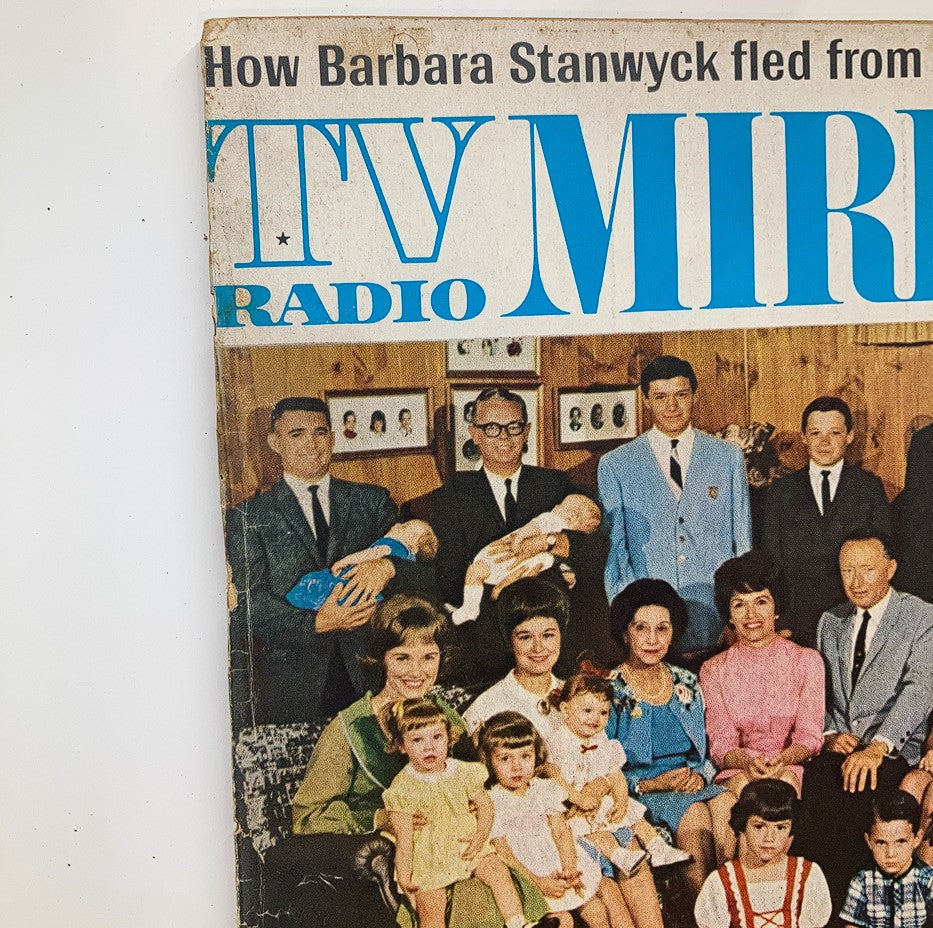 Cover of VTG TV Radio Mirror Magazine December 1966, featuring The Lennon Family, showcasing a nostalgic family portrait and iconic design.