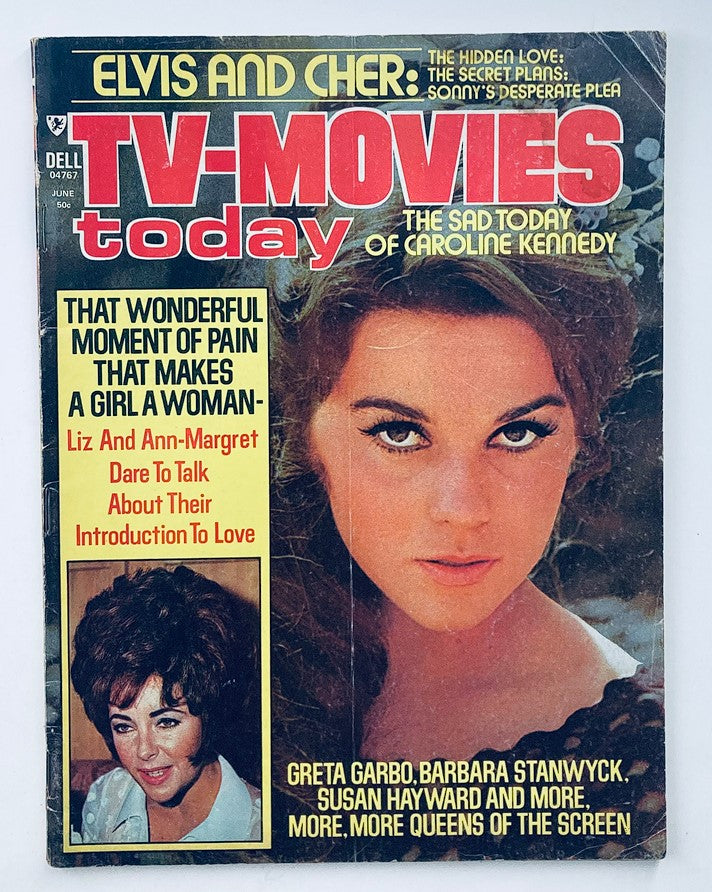 VTG TV-Movies Today Magazine June 1973 featuring Caroline Kennedy on the cover, showcasing classic 1970s entertainment.