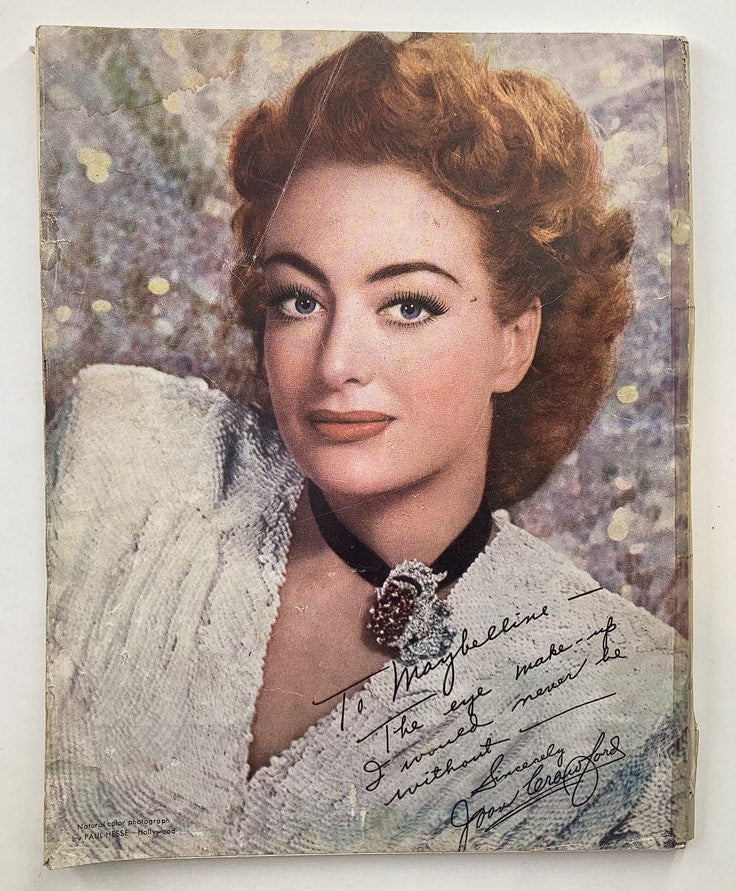 Cover of the VTG The American Magazine from February 1946 featuring a vintage portrait of a glamorous woman with red hair and a brooch, showcasing the era's style and charm.