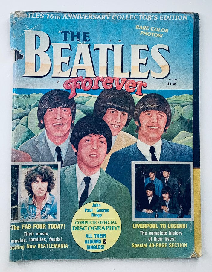 VTG The Beatles Forever Magazine 1980 John, Paul, George & Ringo No Label - Cover shows the iconic band members and highlights the Collector's Edition.