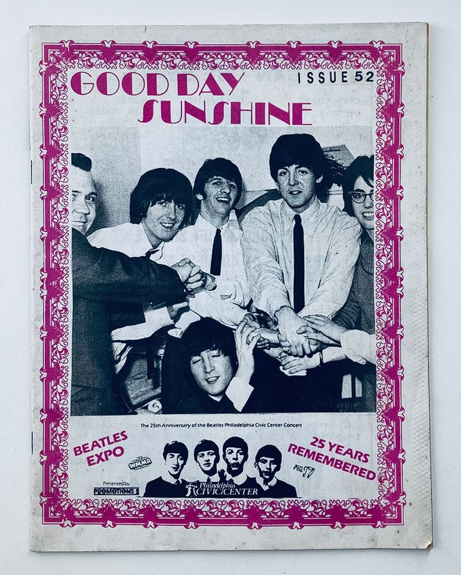 Vintage The Beatles Magazine 1989 Issue #52 Good Day Sunshine cover featuring The Beatles band members at the Beatles Expo.