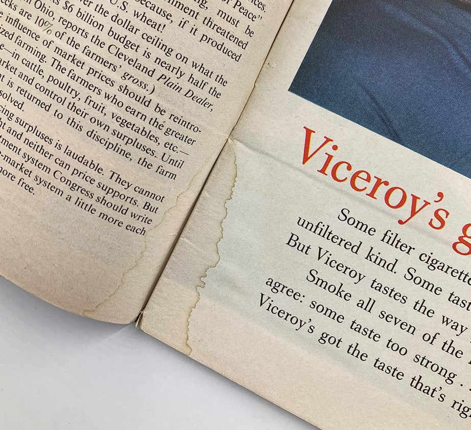 Interior page of VTG Life Magazine June 22, 1962, showcasing an article and advertisement with visible wear, indicative of its vintage age.