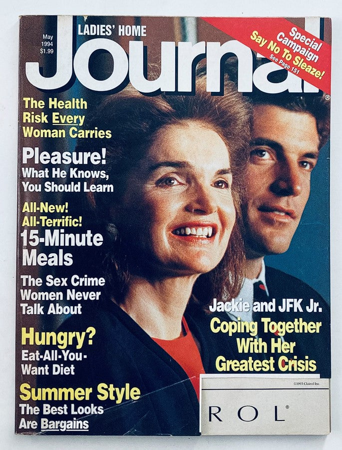 Ladies' Home Journal Magazine May 1994 Jackie and John F. Kennedy Jr.