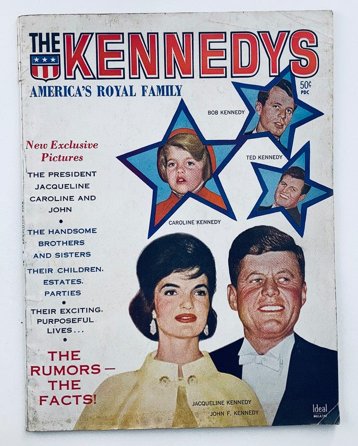 VTG The Kennedys Magazine Cover 1962, featuring Jackie and John Kennedy, with images of their children and political figures, capturing the essence of America's royal family.
