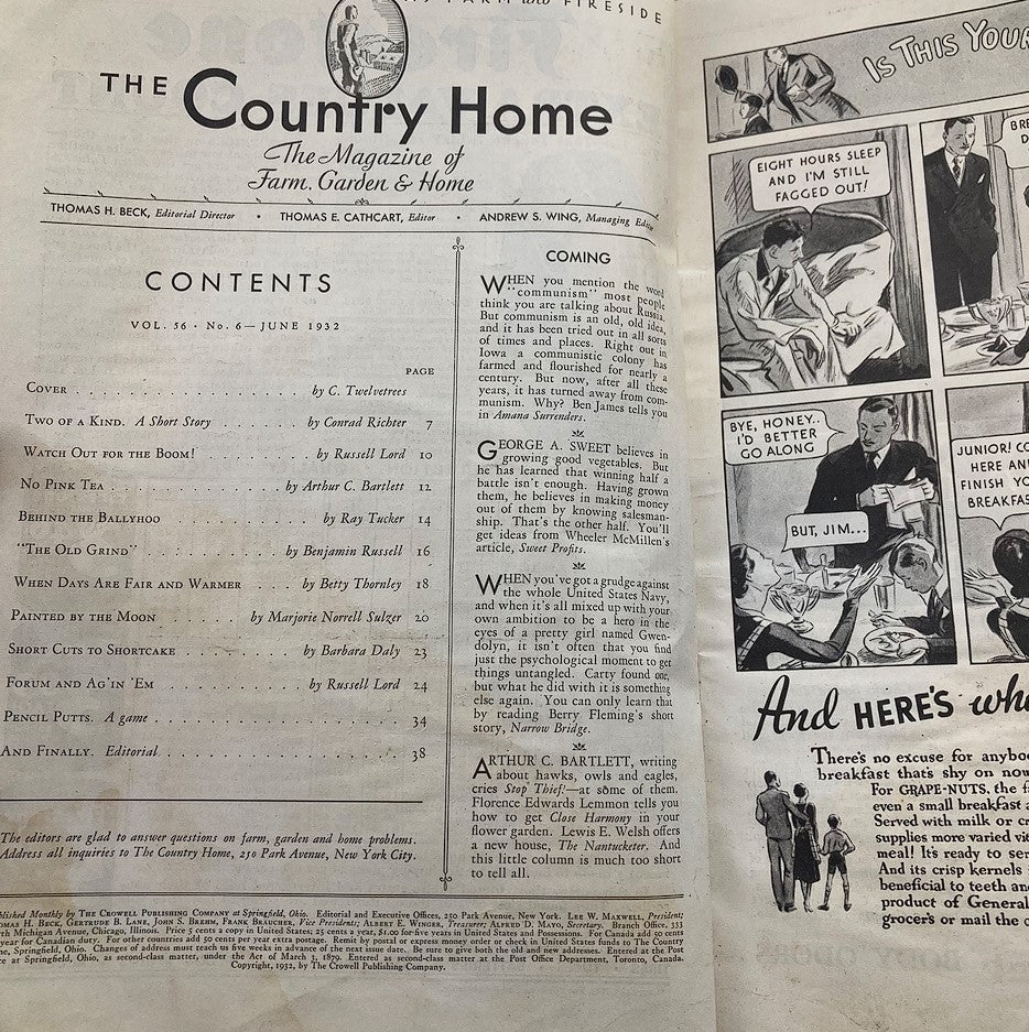 Vintage The Country Home Magazine June 1932 When Days Are Fair and Warmer