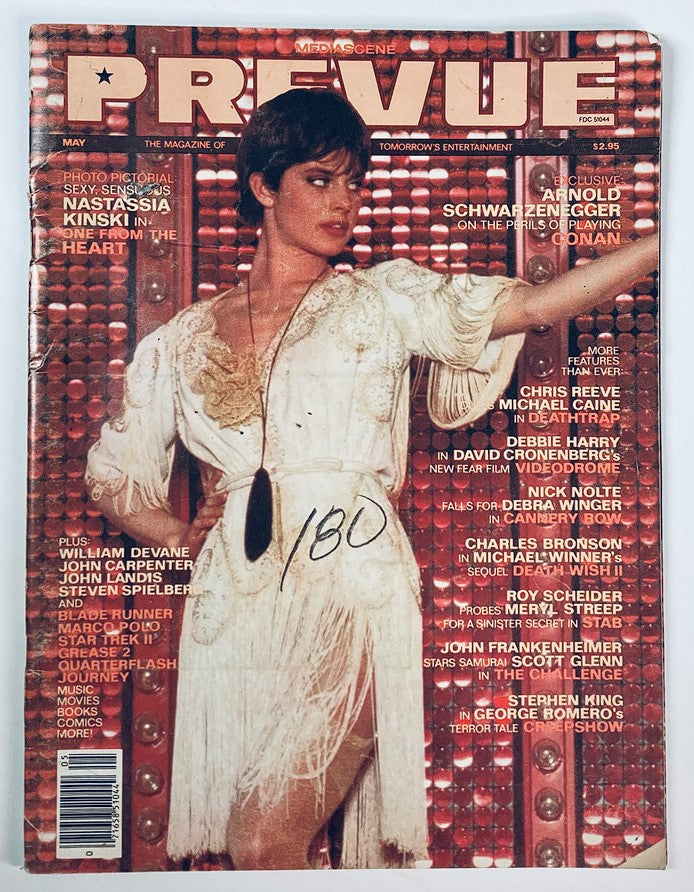 Cover of VTG Prevue Magazine April 1982 Vol 2 #7 featuring Nastassia Kinski, showcasing a vintage style and early 1980s pop culture.