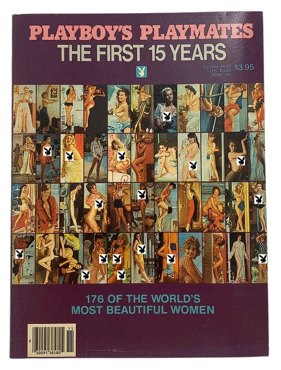 Cover of VTG 1983 Playboy's Playmates: The First 15 Years featuring a collage of iconic Playmate images celebrating the beauty of women.