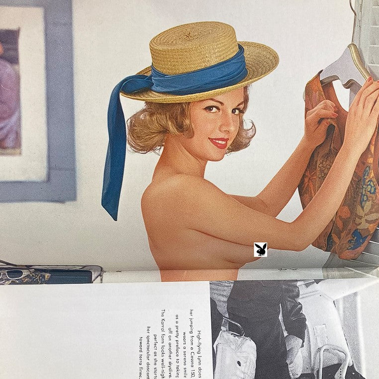 VTG Playboy Magazine December 1961 centerfold image of Playmate Lynn Karrol showcasing her beauty and charm.
