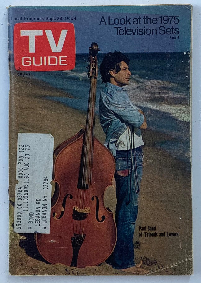 TV Guide Magazine September 28 1974 #1122 Paul Sand New Hampshire Ed.