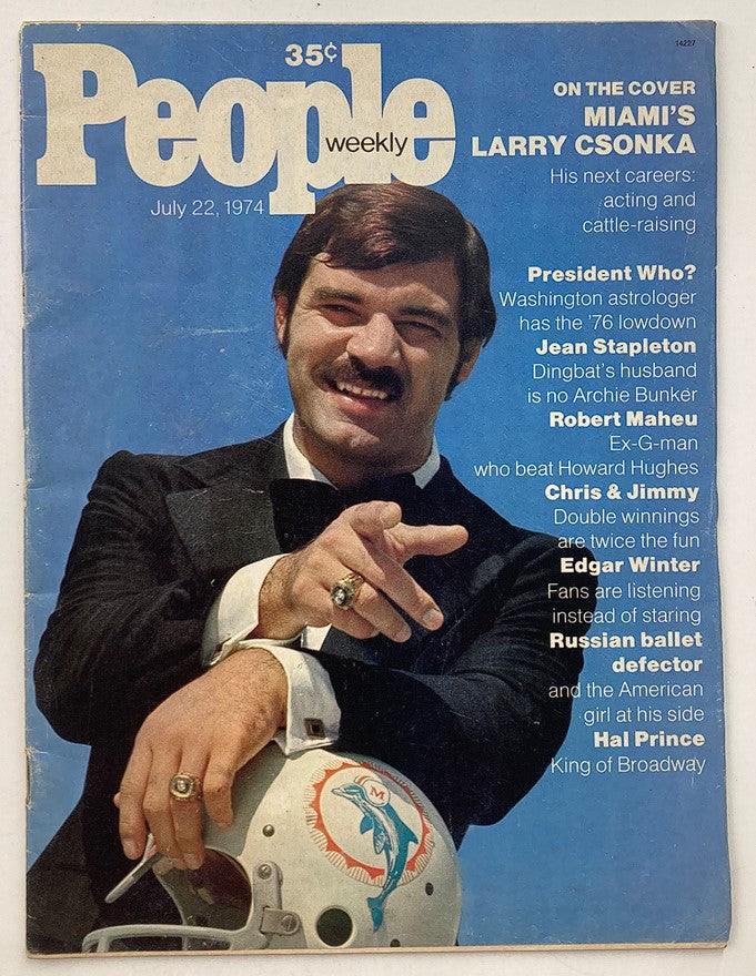 Vintage People Weekly Magazine July 22 1974 Vol 2 #4 Larry Csonka No Label