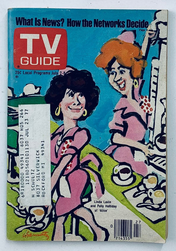 TV Guide Magazine July 2 1977 Linda Lavin, Polly Holliday Michigan State Ed.