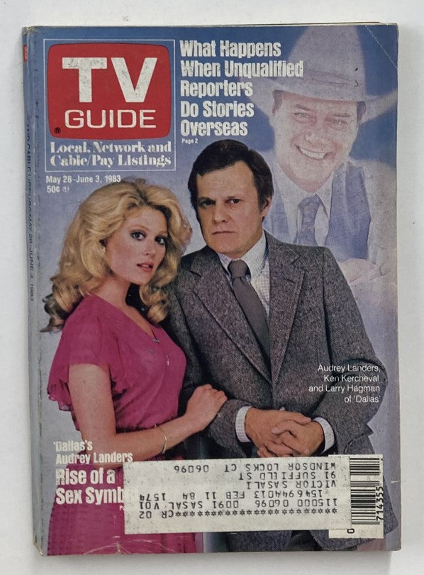 TV Guide Magazine May 28, 1983 featuring Audrey Landers on the cover, showcasing the Hartford-New Haven edition with vintage television themes and a captivating design. This collectible magazine captures the essence of 1980s television culture.