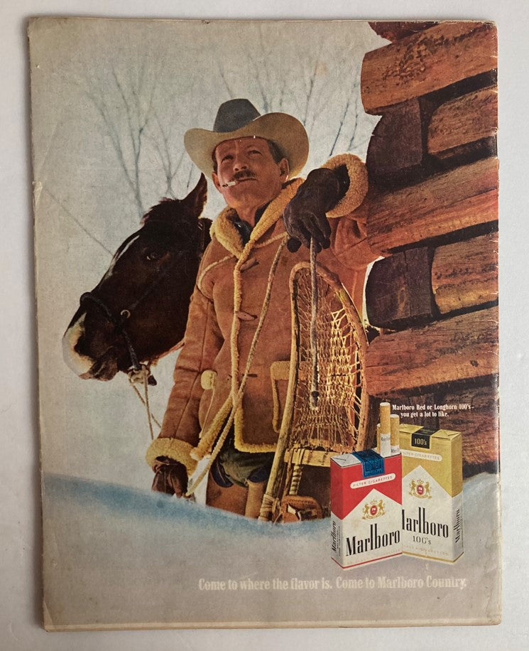 Cover of VTG Life Magazine December 19 1969 showcasing a Marlboro advertisement with a cowboy, capturing the iconic imagery and lifestyle associated with the brand.