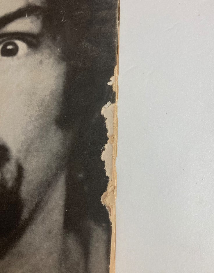 Close-up view of the edge of VTG Life Magazine December 19, 1969 cover showing wear and tear.
