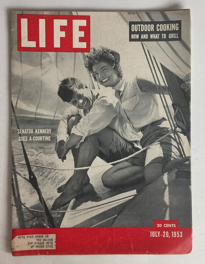 Cover of Life Magazine, July 20, 1953, featuring John Kennedy at Cape Cod with his fiancée