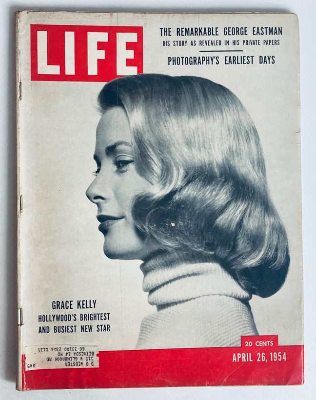 Cover of VTG Life Magazine April 26 1954 featuring Grace Kelly, Hollywood's brightest and busiest new star.