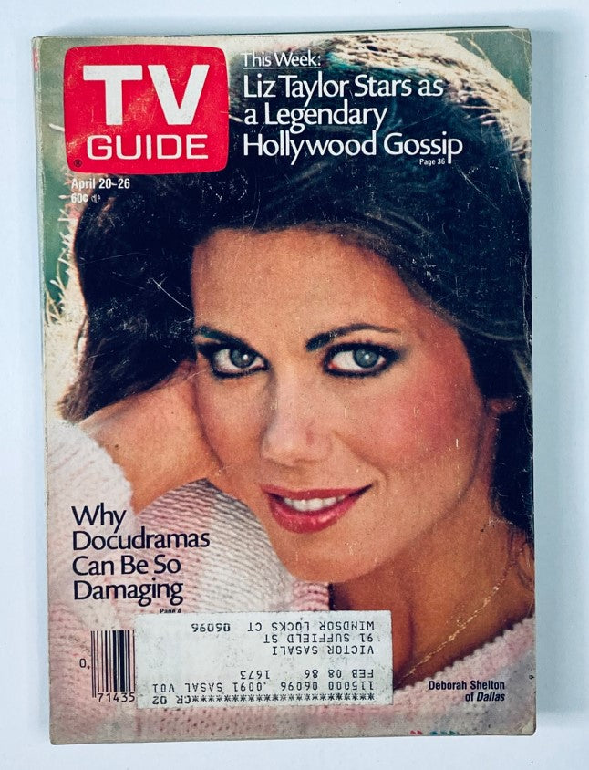 TV Guide Magazine cover from April 20, 1985, featuring Deborah Shelton showcasing television programming from Hartford-New Haven, capturing the essence of 1980s media culture.