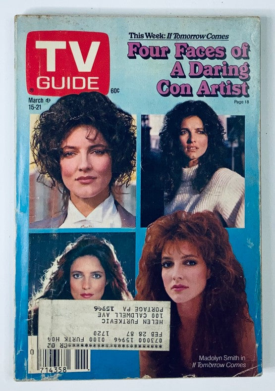 Cover of TV Guide Magazine from March 15, 1986 featuring Madolyn Smith Osborne, highlighting a nostalgic piece of television history with vintage design and content.