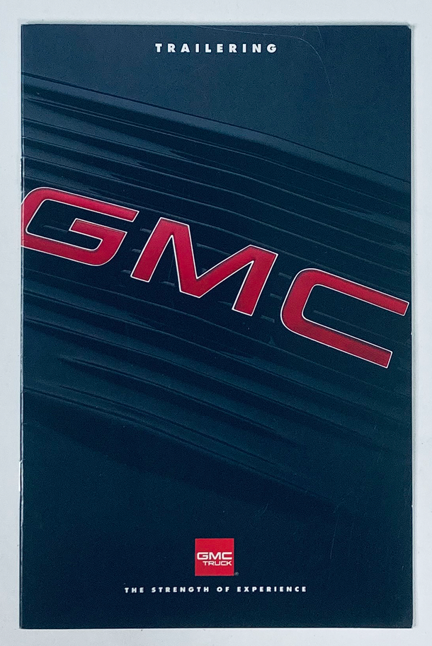 1994 GMC Trailering Dealer Showroom Sales Brochure Guide Catalog cover featuring the bold GMC logo against a dark background, showcasing the strength of GMC trucks.