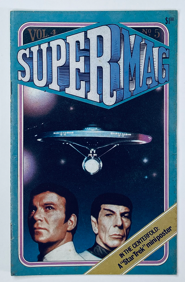 VTG SuperMag Magazine Vol 4 No. 5 featuring Leonard Nimoy on the cover with Star Trek theme and mini-poster.