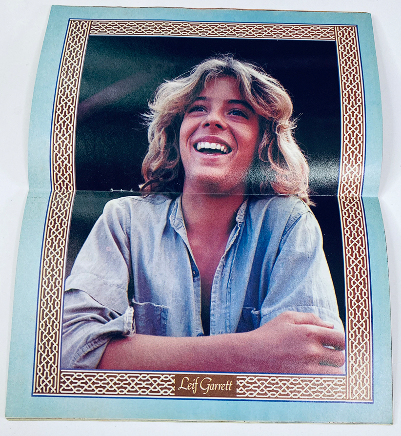 SuperMag Magazine Vol 2 No. 9 centerfold page showcasing a smiling Leif Garrett in a casual shirt, reminiscing the 1970s pop culture.