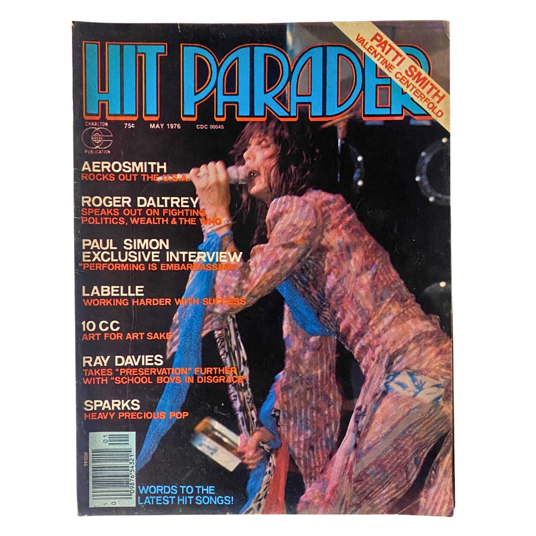 Vintage Hit Parader Magazine May 1976 No. 142 Steven Tyler w Centerfold No Label