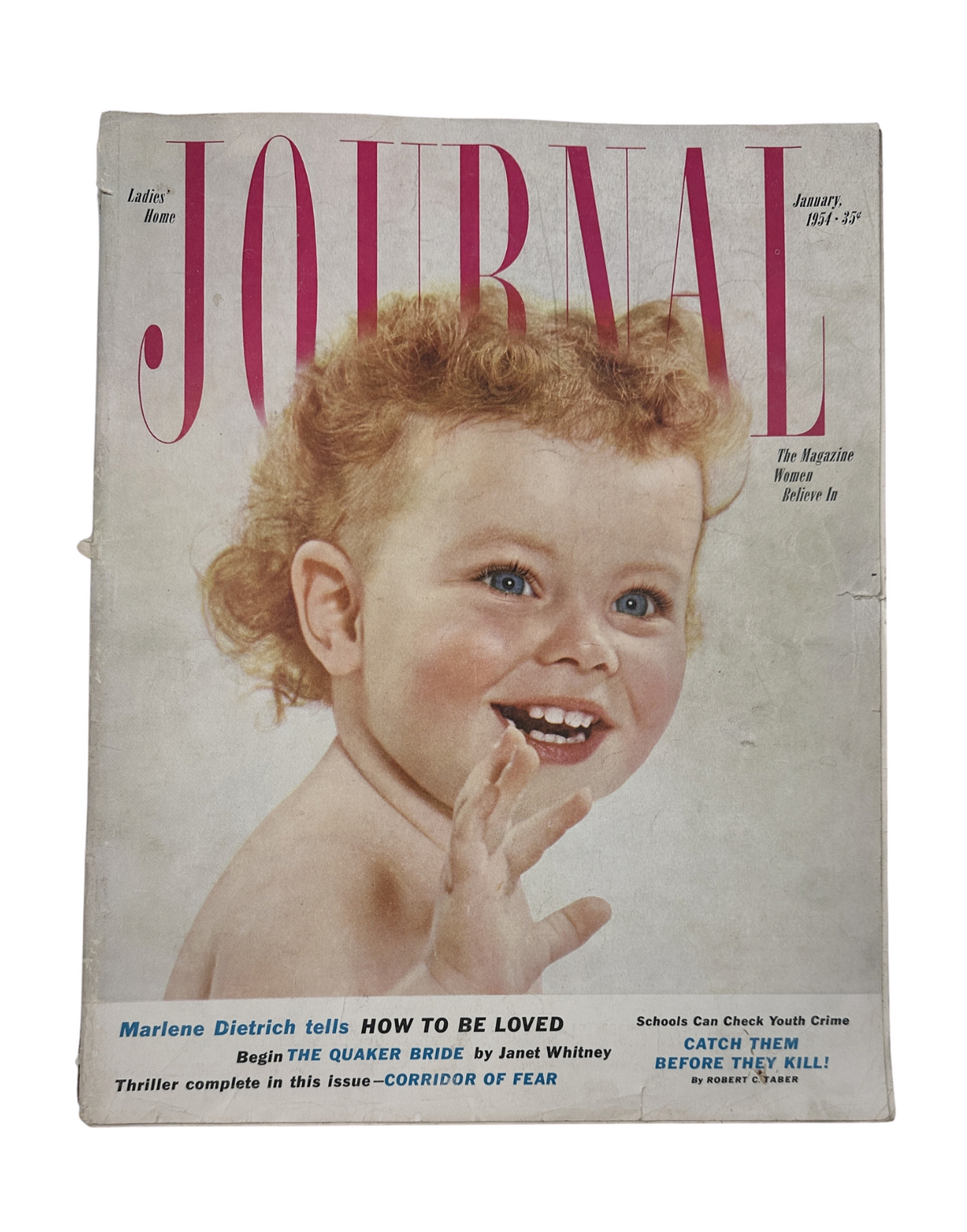 Ladies' Home Journal Magazine January 1954 Marlene Dietrich, Quaker Bride